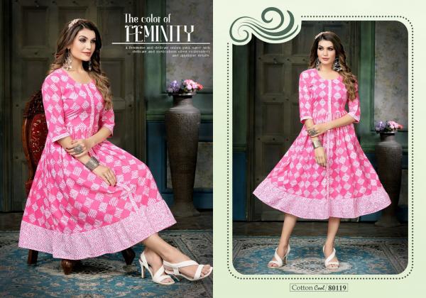 Mayra Cotton Cool Cambric Fancy Long Anarkali Kurti Collection